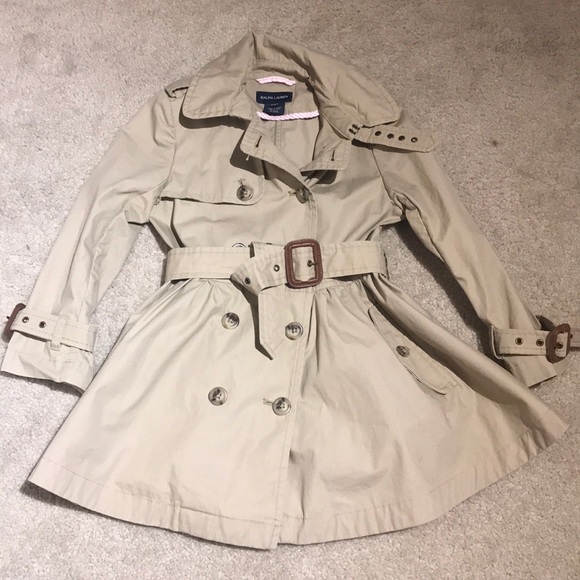 ralph lauren girls trench coat